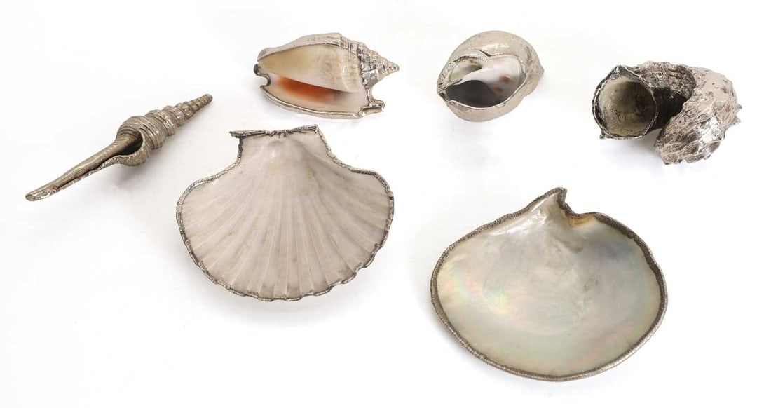 A collection of Italian shells in the style of Buccellati, mid 20th century, - 2