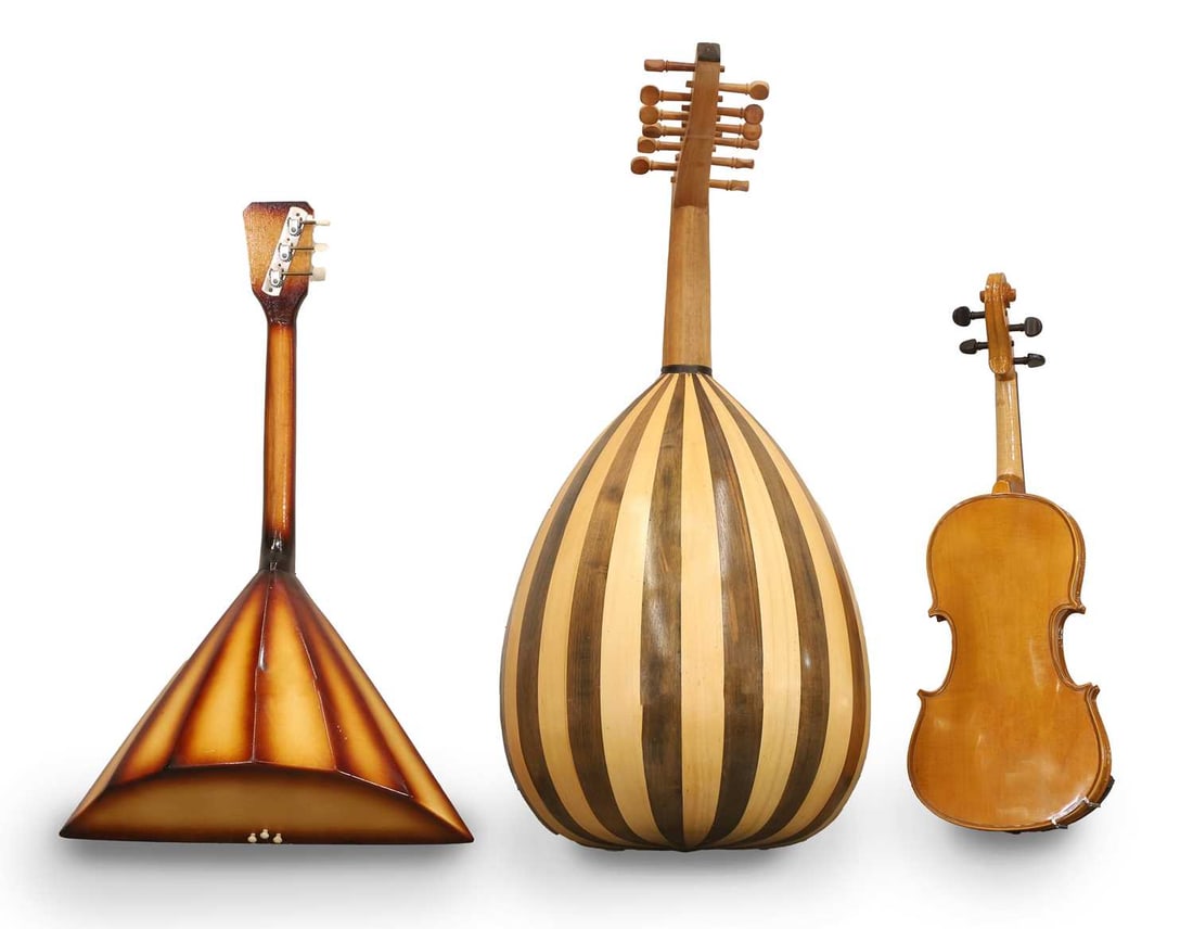 A selection of musical instruments, - 2