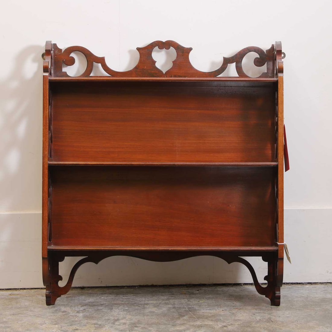 A George III style mahogany wall shelf, circa 1920, - 2