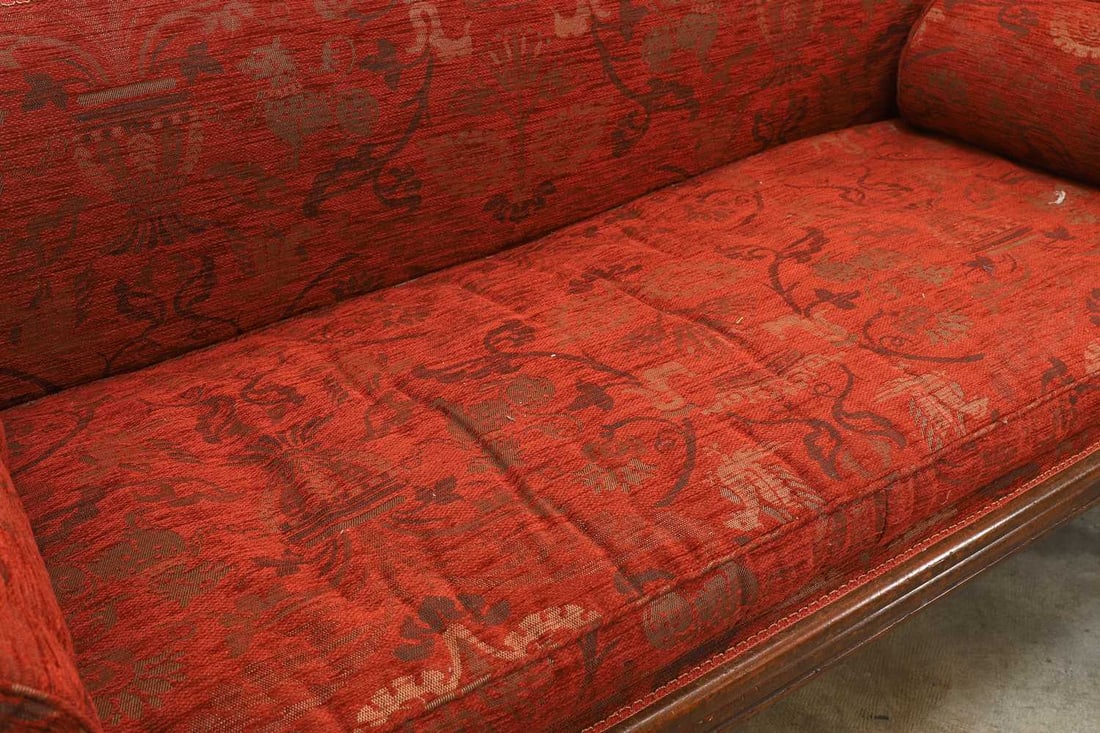 A William IV carved mahogany settee, 19th century, - 2