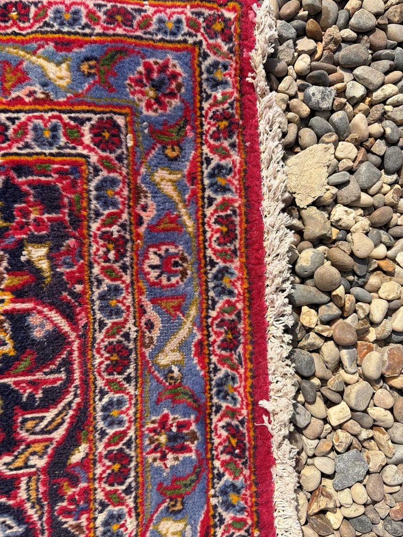 A large red ground carpet, 20th century, - 7