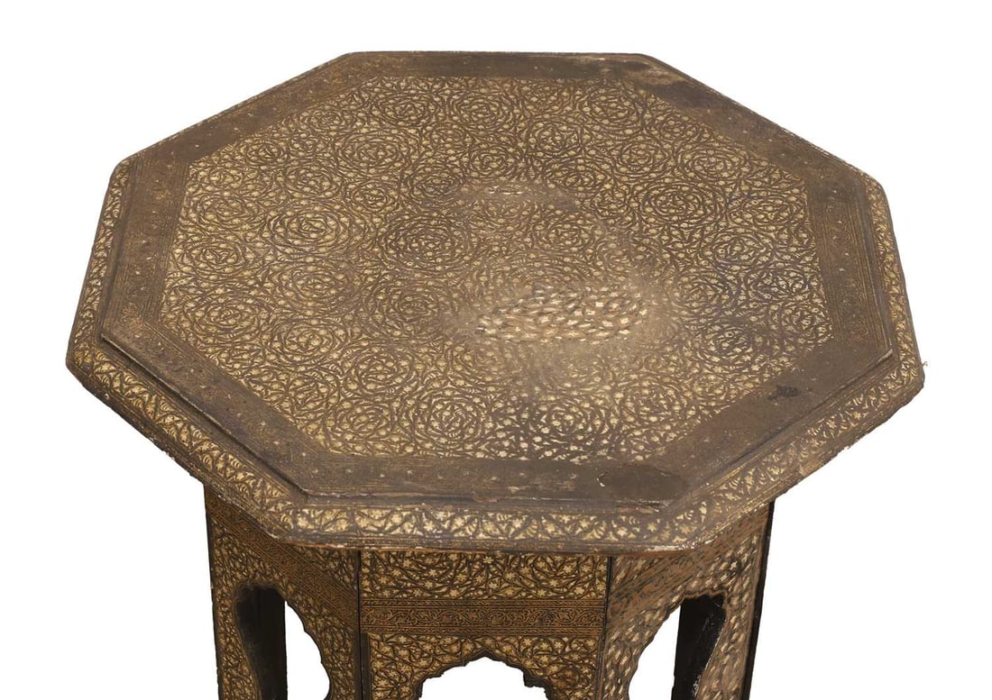 A Kashmiri Benares table, - 2