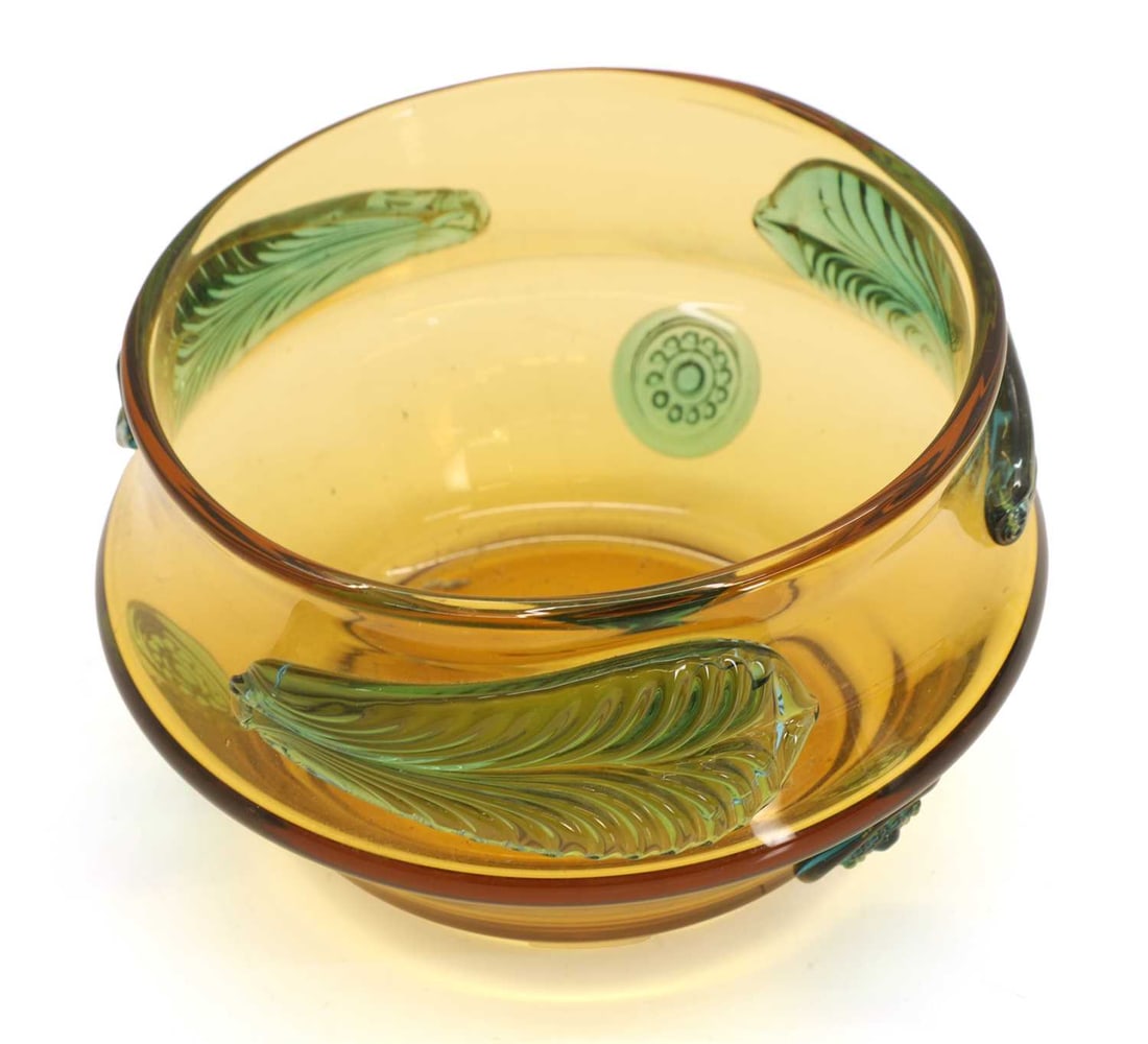 A Bohemian glass bowl, mid 20th century, Czech, - 2