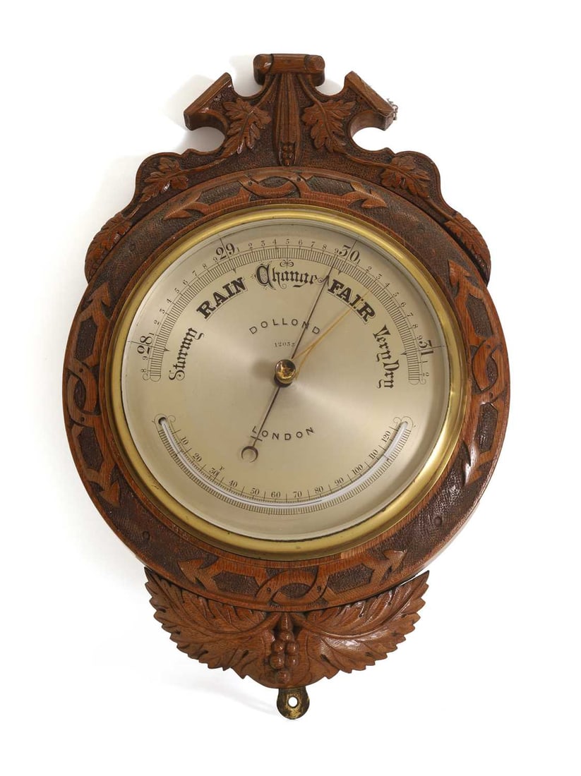 An aneroid barometer circa 1880, (1 of 2)
