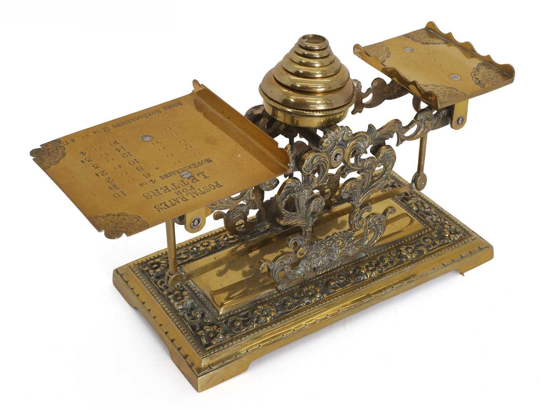 A pair of Victorian postal scales, - 2