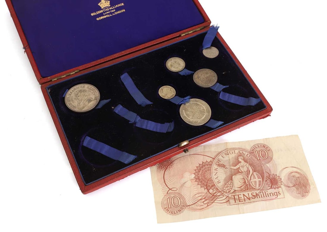 A tooled leather case marked 'Jubilee Coinage 1837-1887' - 2