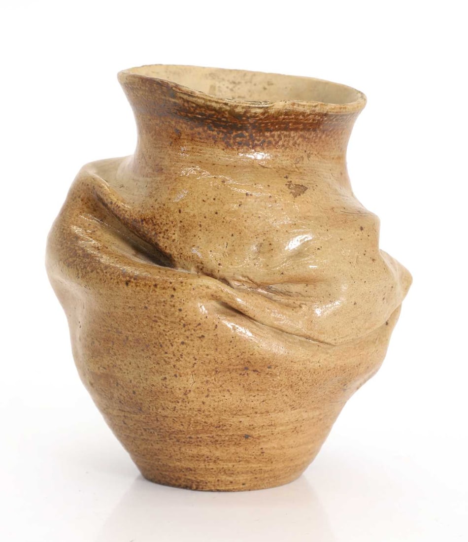 A Martin Brothers salt glazed stoneware 'marred' vase, dated 1891, - 2