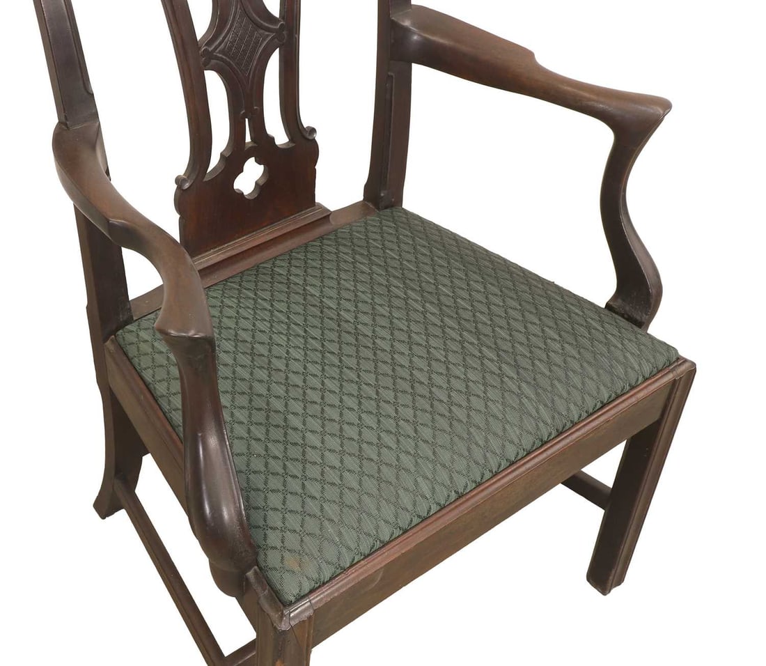 A George III Gothic armchair, late 18th century, - 2