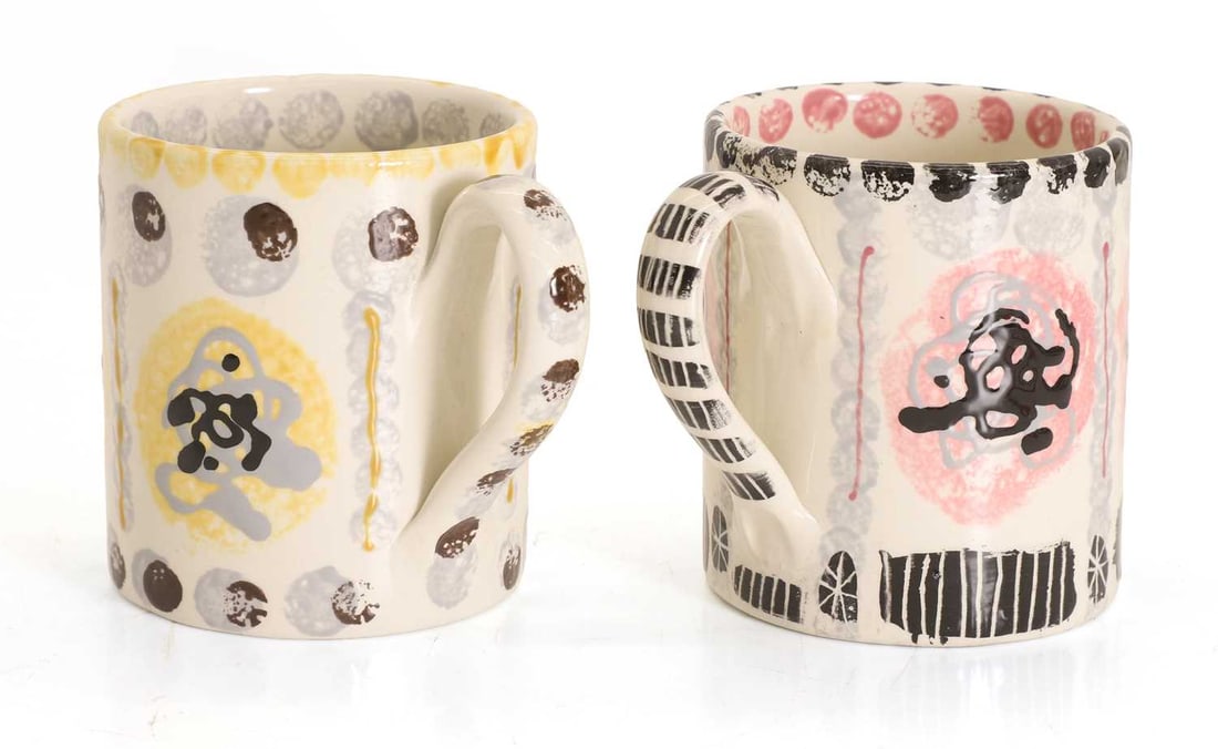 Pair Mark Herald mugs, of modern manufacture, - 2
