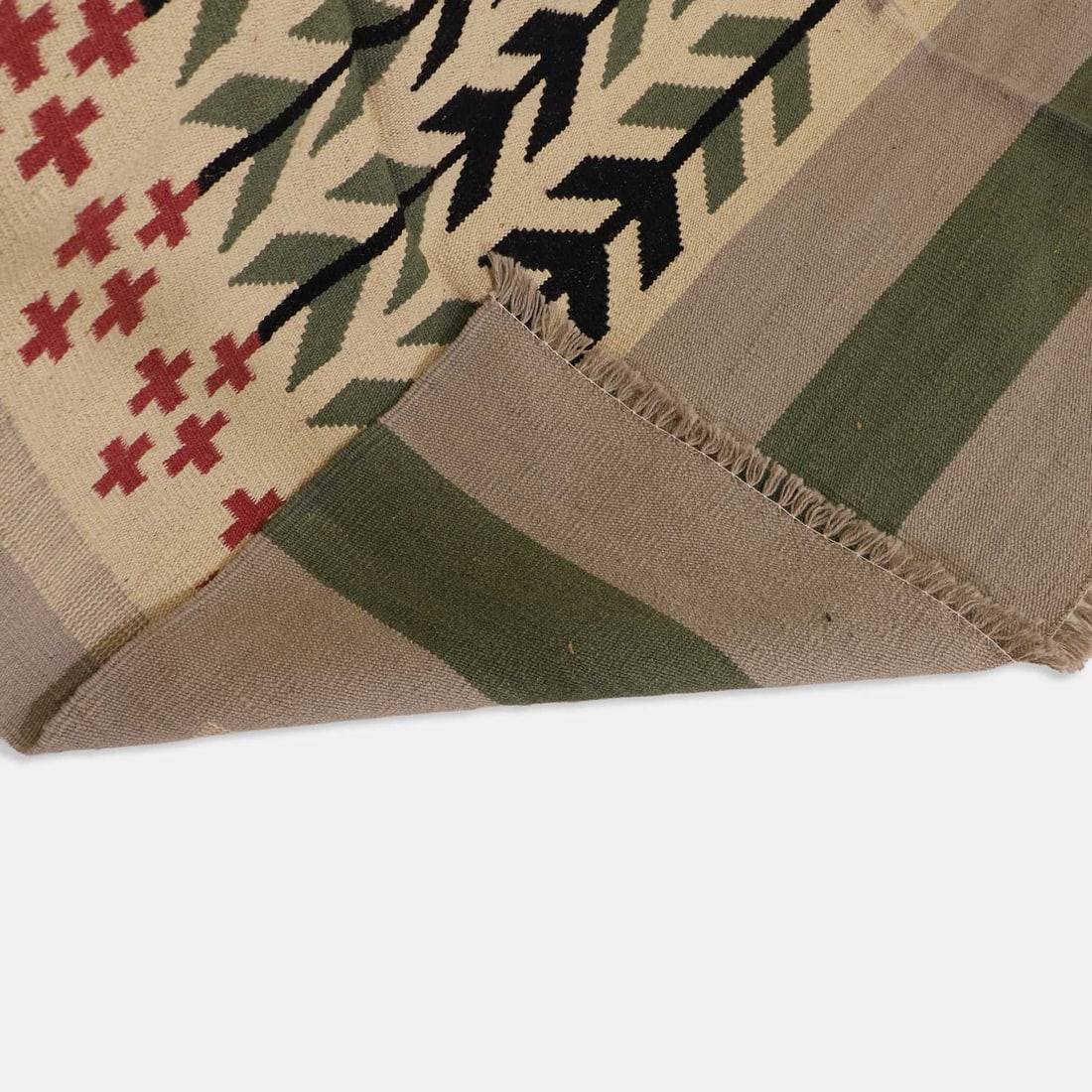 Scandinavian-inspired, a flat-weave wool kilim, - 2