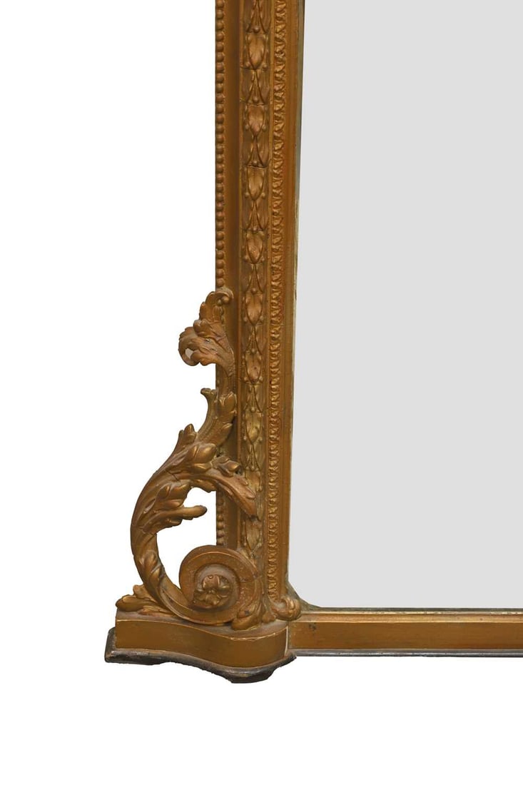 A Victorian gilt gesso overmantel mirror, - 2