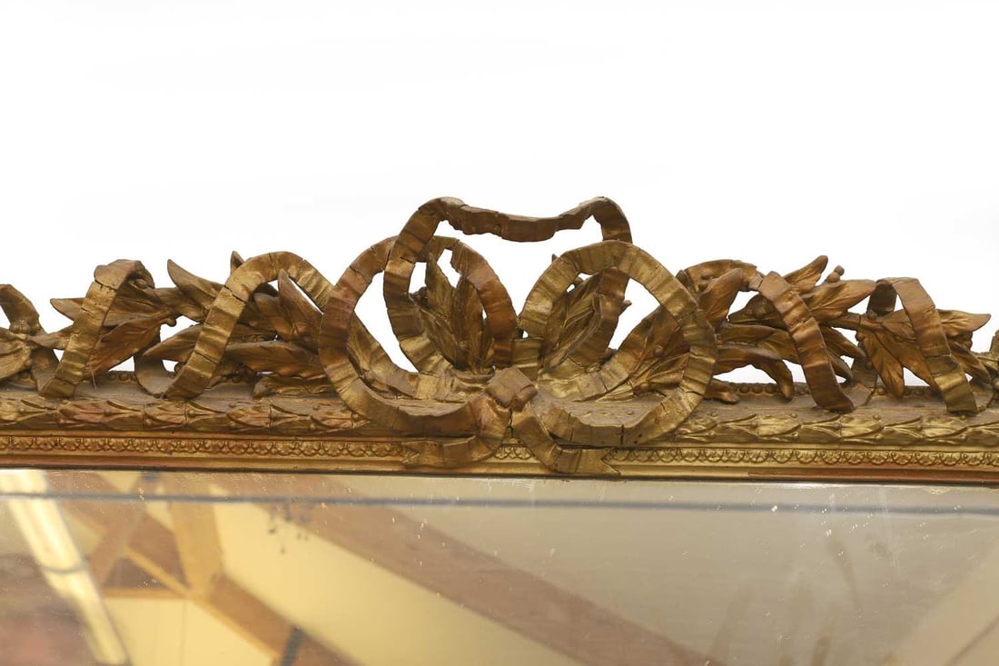 A Victorian gilt gesso overmantel mirror, - 3