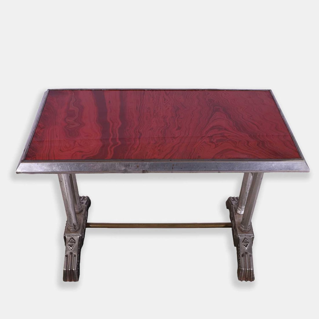 Sicre, a cast steel console table, - 3