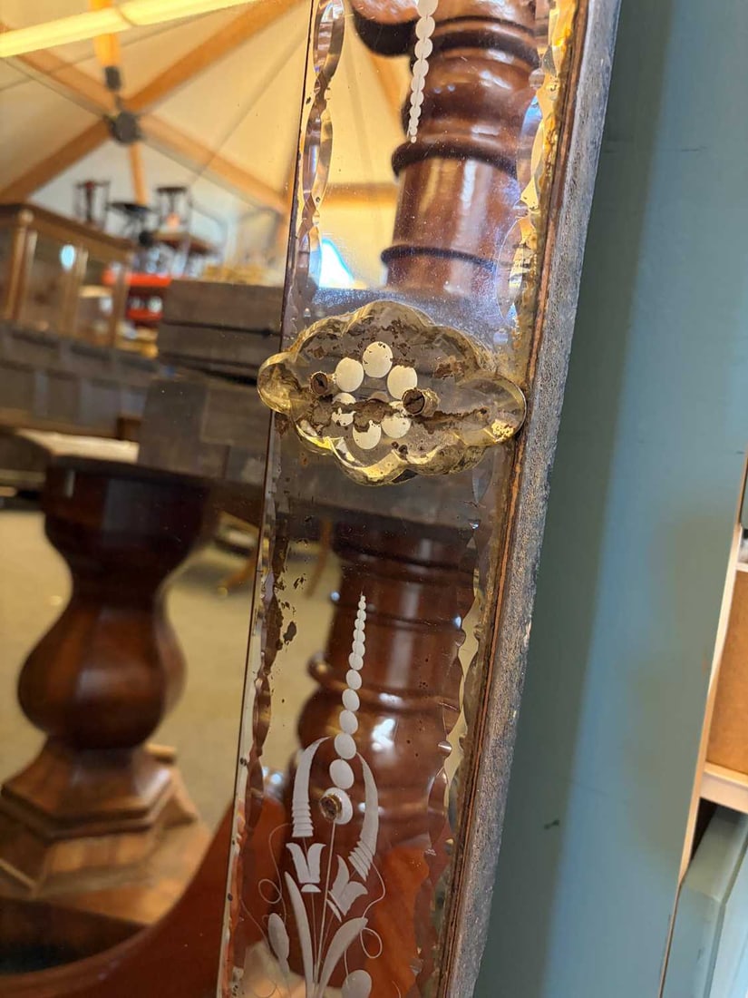 A Venetian-style wall mirror, 19th century, - 6