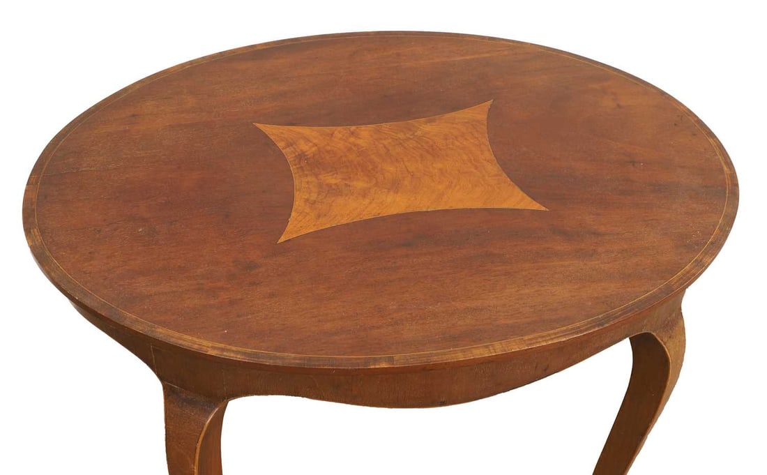 A French Hepplewhite mahogany oval centre table, circa 1820, - 2