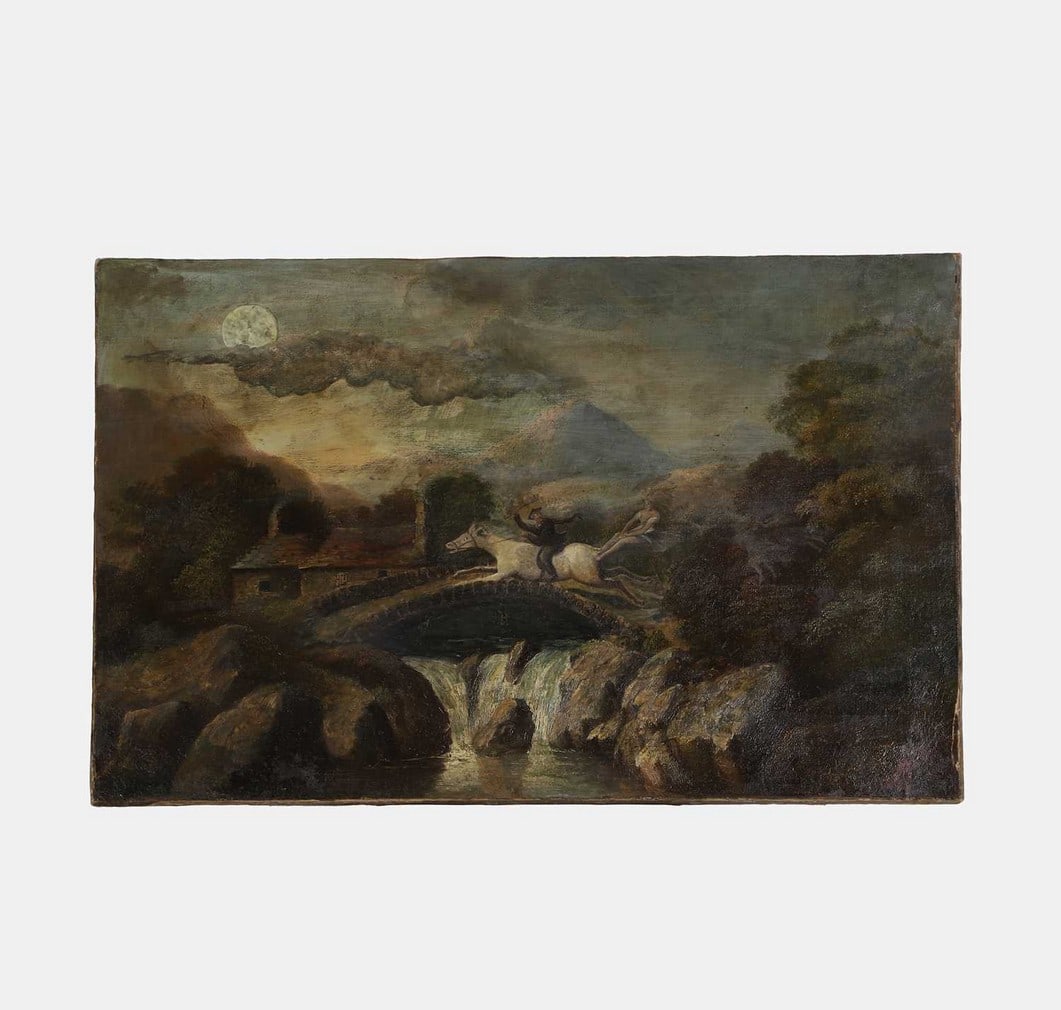 Tam o'Shanter escaping a coven of chasing witches, 19th century, (1 of 2)