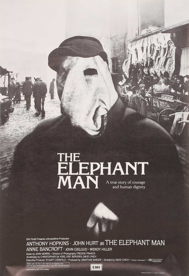 The Elephant Man' film poster and lobby cards, circa 1980, (1 of 2)