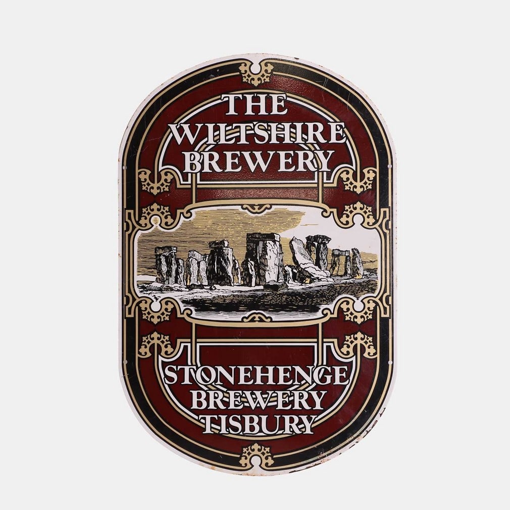 A Pagan mancave Stonehenge Brewery enamel sign, late 20th century, (1 of 1)