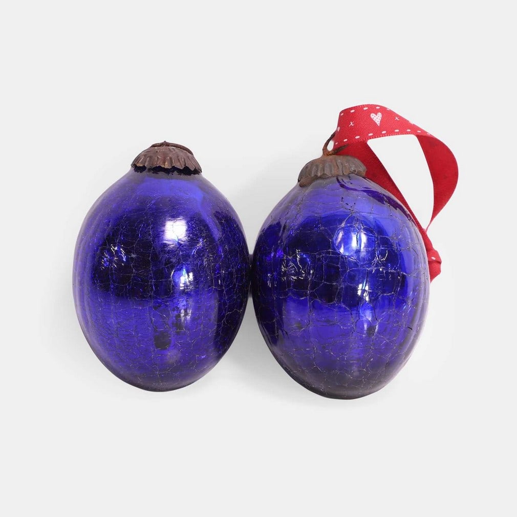 A pair of Victorian decorative glass witches balls or decorations, late 19th century, (1 of 1)