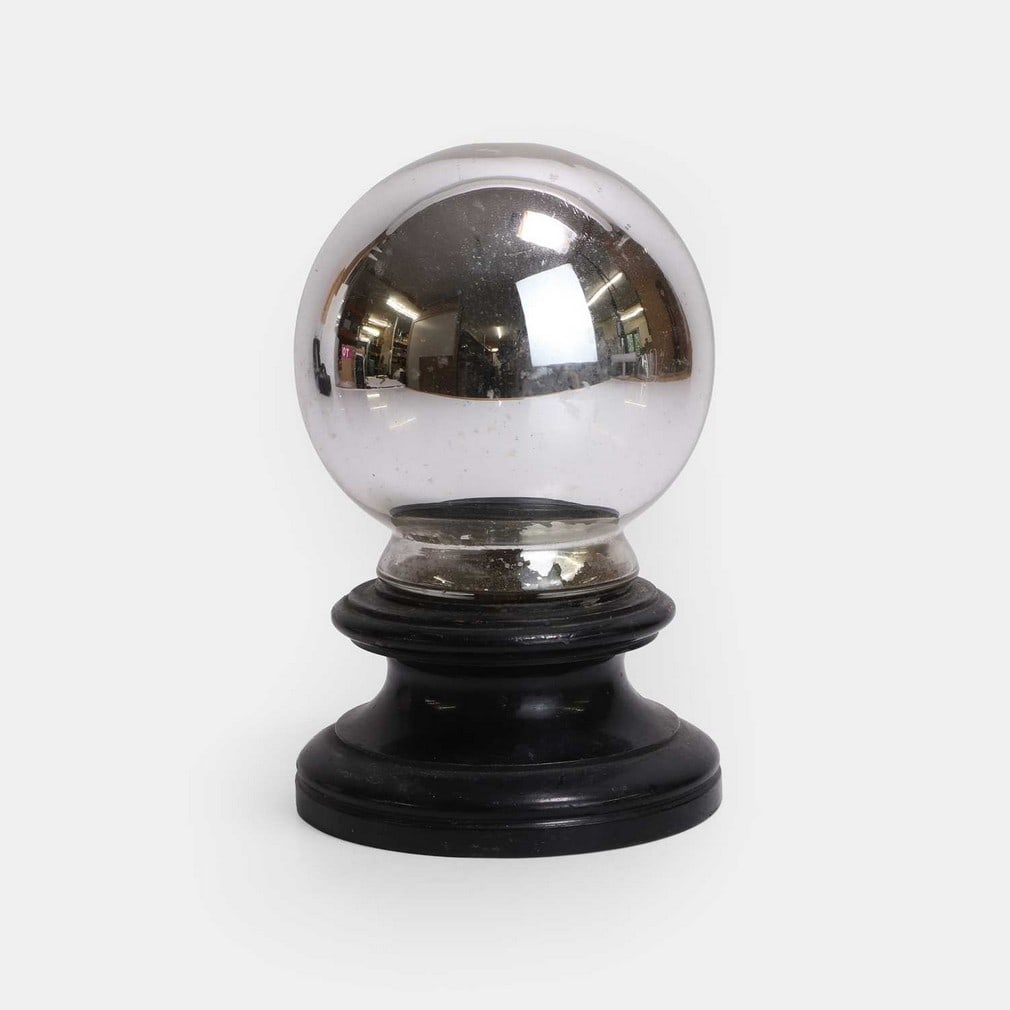A Victorian mirrored crystal ball globe, late 19th century, (1 of 1)