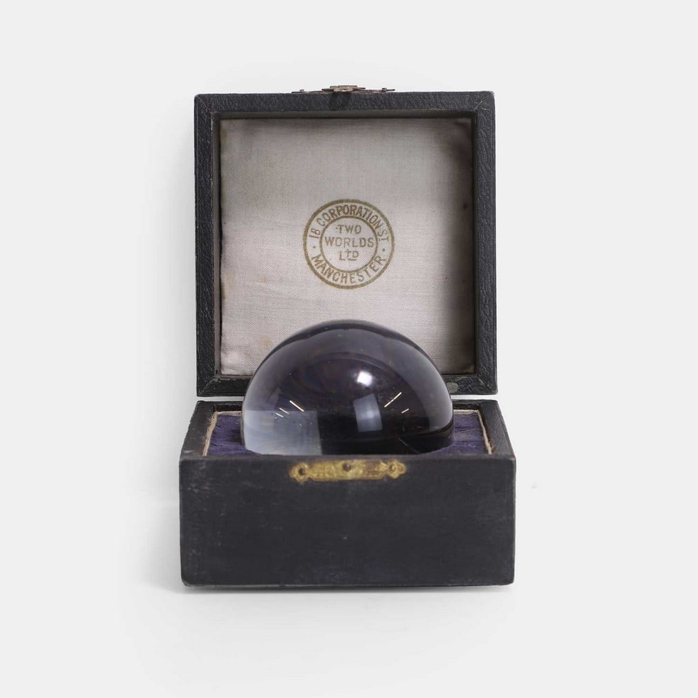 A crystal ball, early 20th century, by Two Worlds Ltd., (1 of 2)