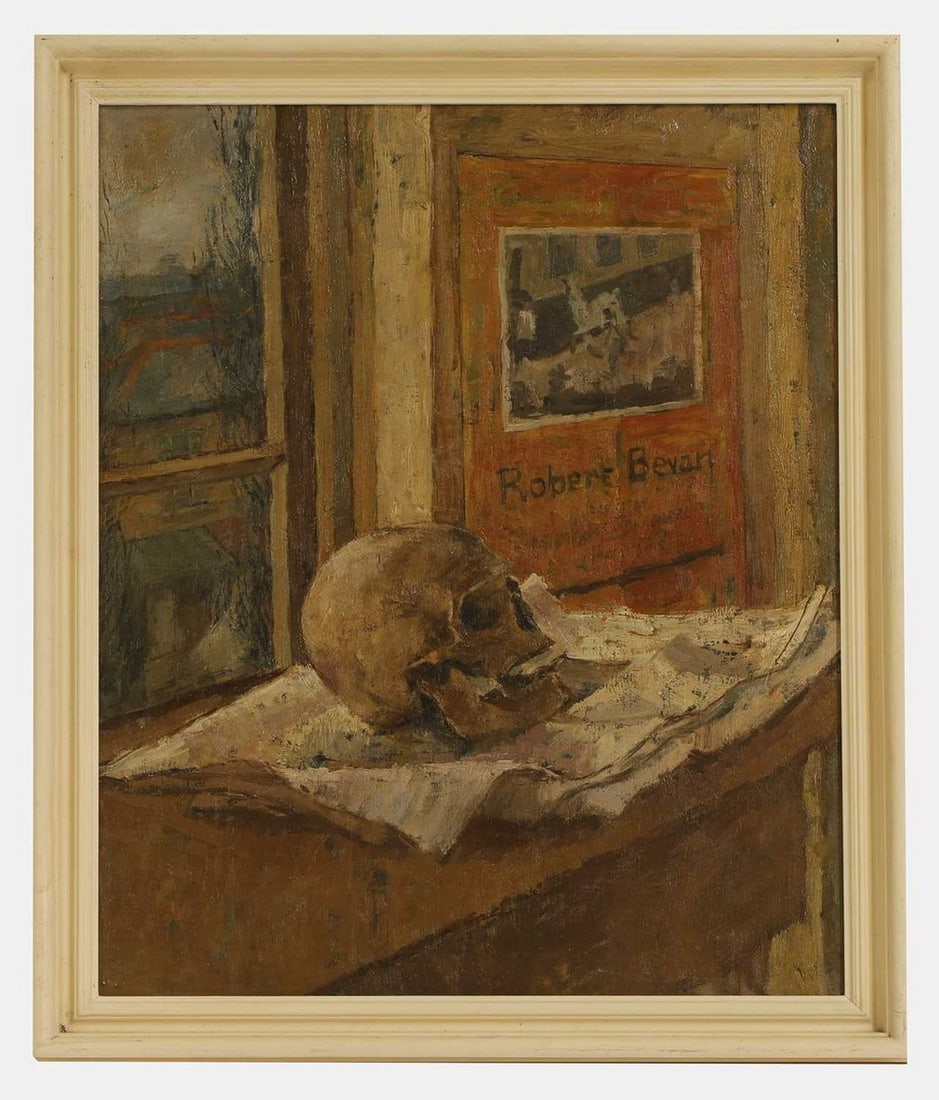 Peter J Polaine (British, 20th century) 'Still Life of a Skull', (1 of 2)