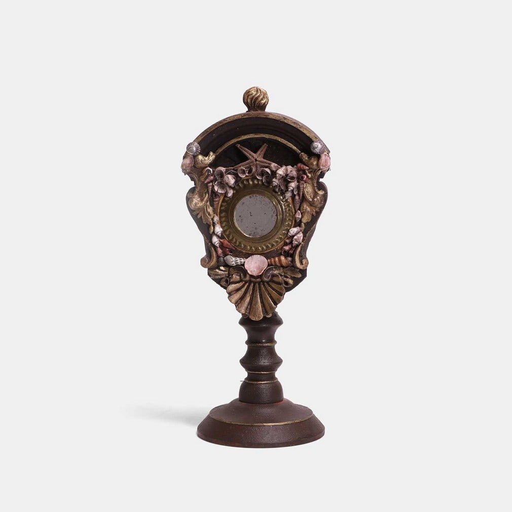 A mounted reliquary stand, probably 19th century, (1 of 2)