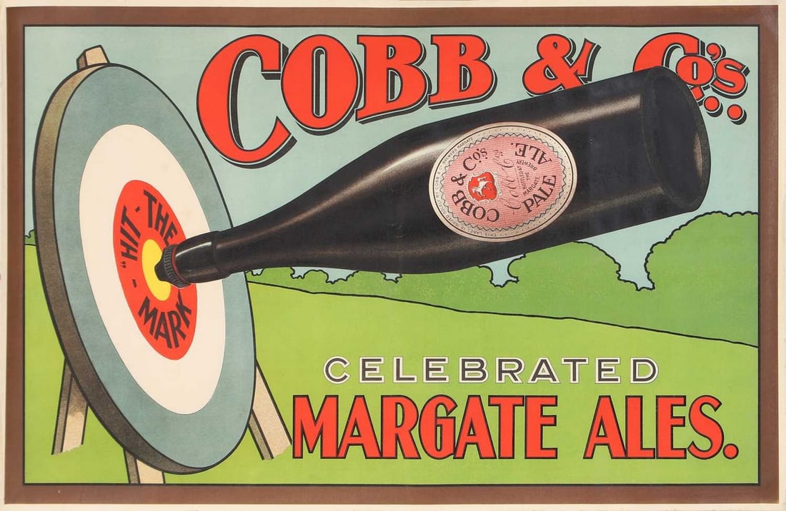 Cobb & Co.'s beer advertising poster, early 20th century, (1 of 1)