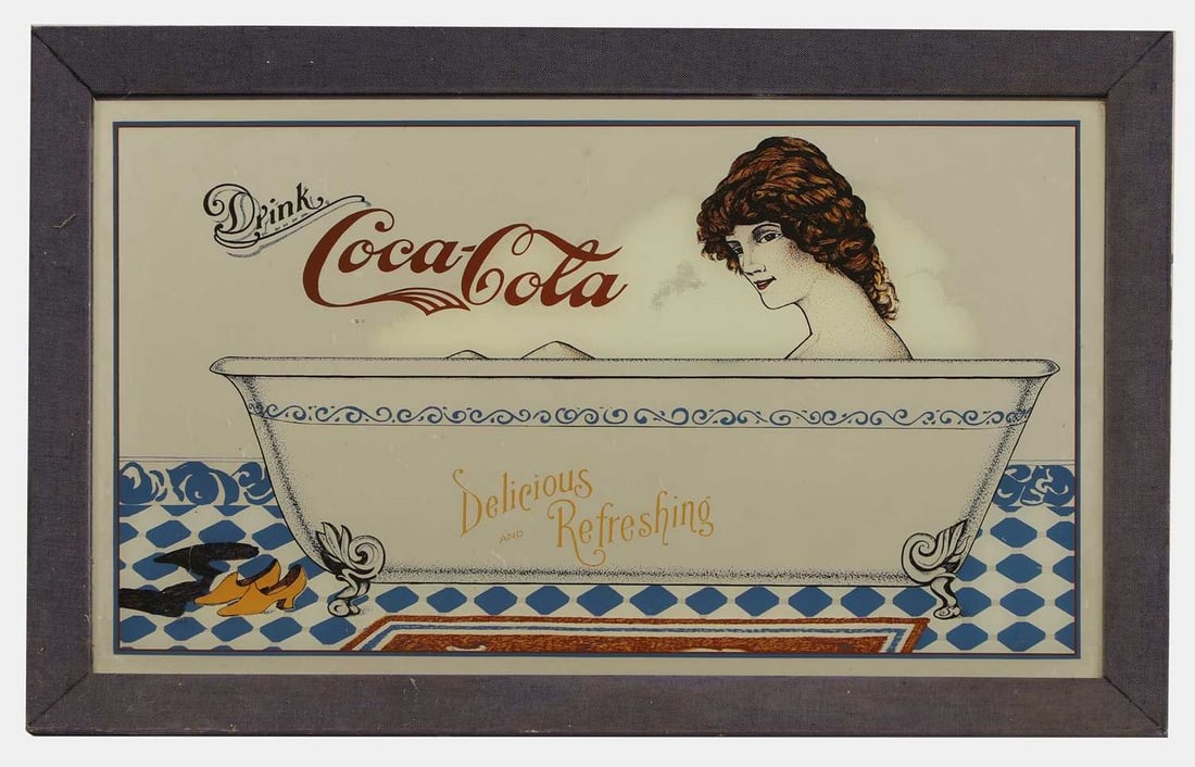 A Coca-Cola picture mirror, circa 1970s, (1 of 2)