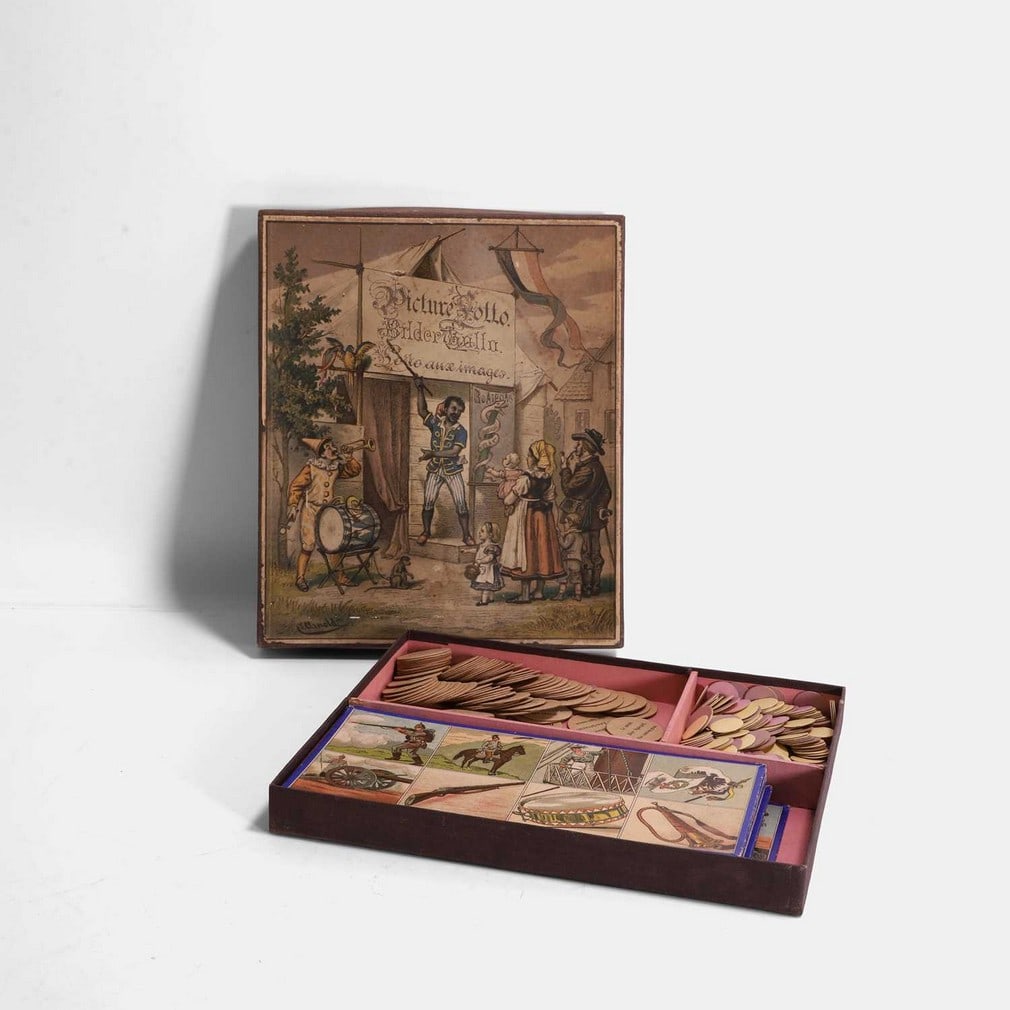 A tri-lingual 'Picture Lotto' game, late 19th century, (1 of 1)