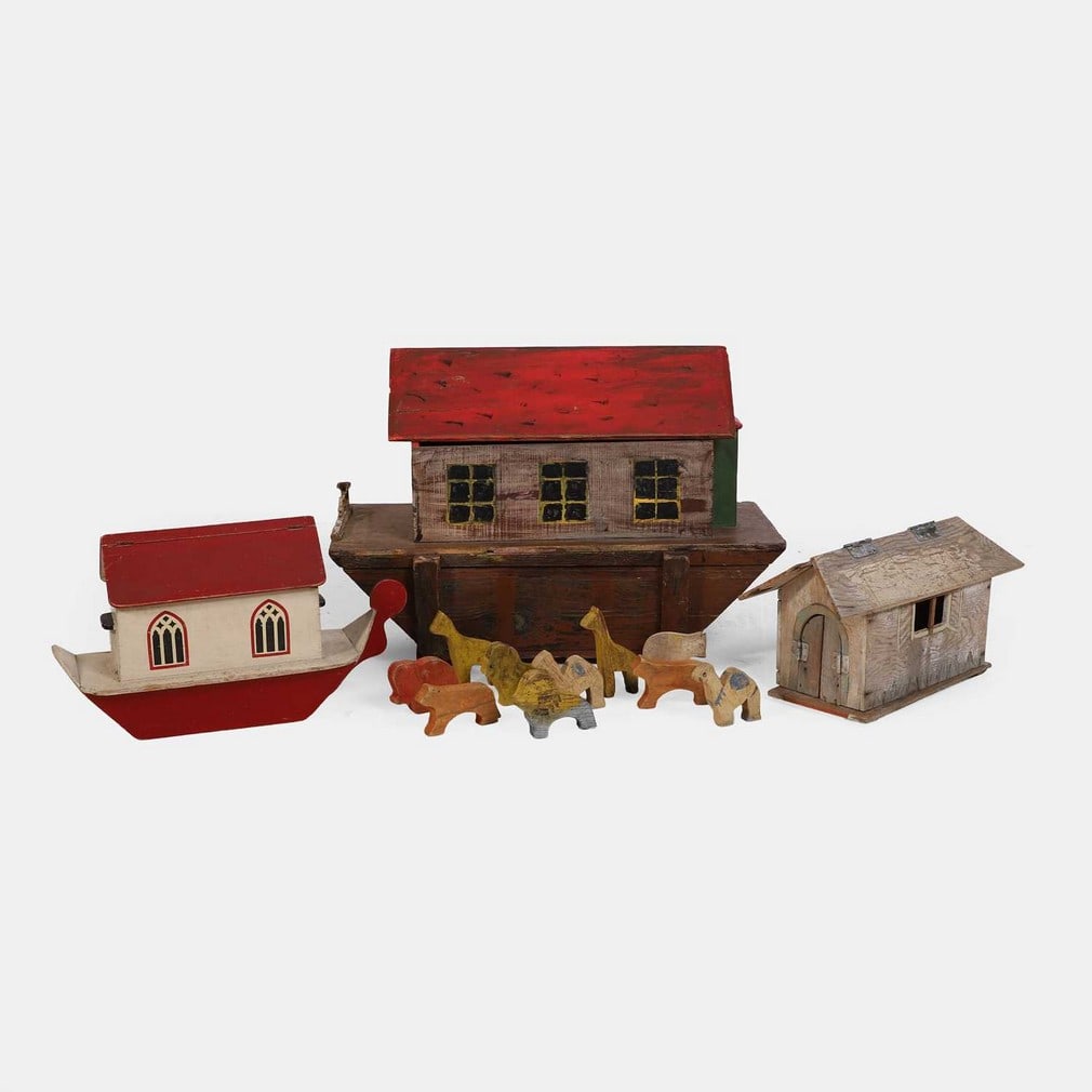 Three scratch-built Noah's Arks, early 20th century, (1 of 2)