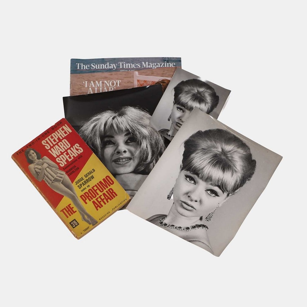 The Profumo Affair books and photographs, circa 1963 and later,: The Profumo Affair books and photographs, circa 1963 and later, a group of Profumo Affair books, photographs and a magazine, including the Profumo Affair book 'Stephen Ward Speaks' and photographs of 