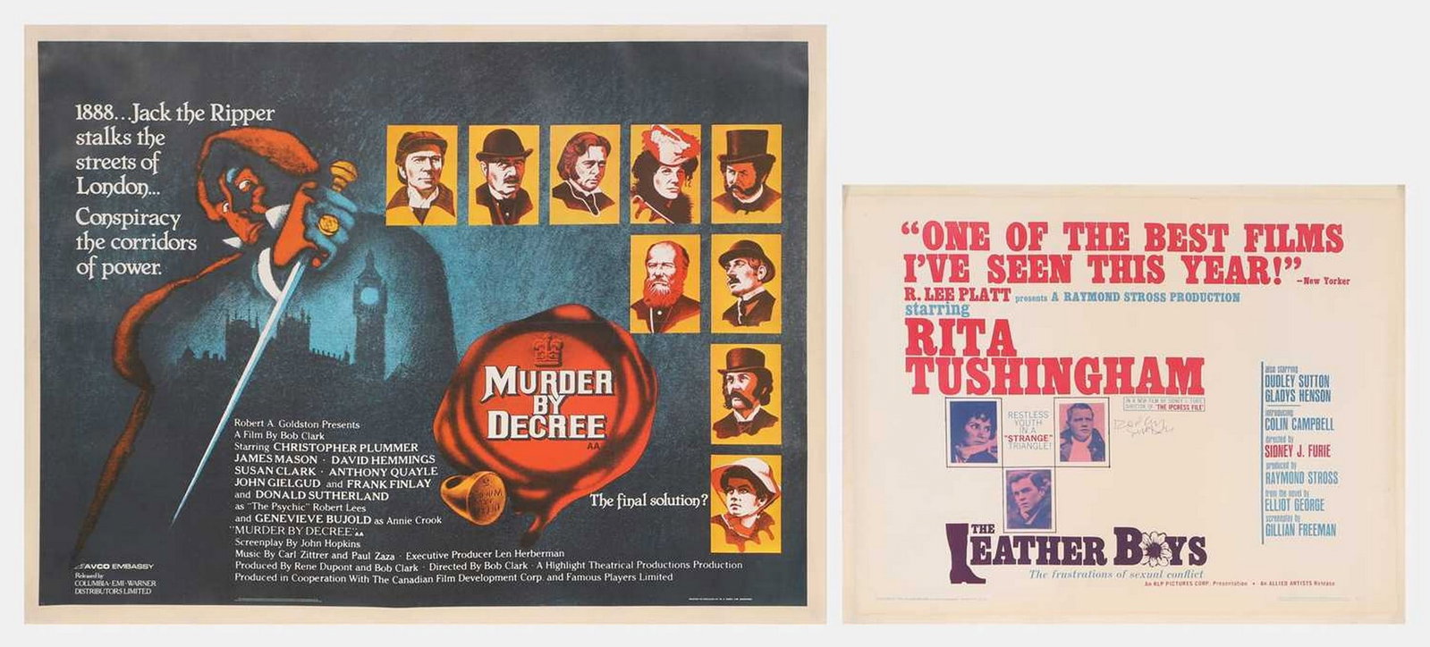 The Leather Boys' film poster, circa 1966, (1 of 3)