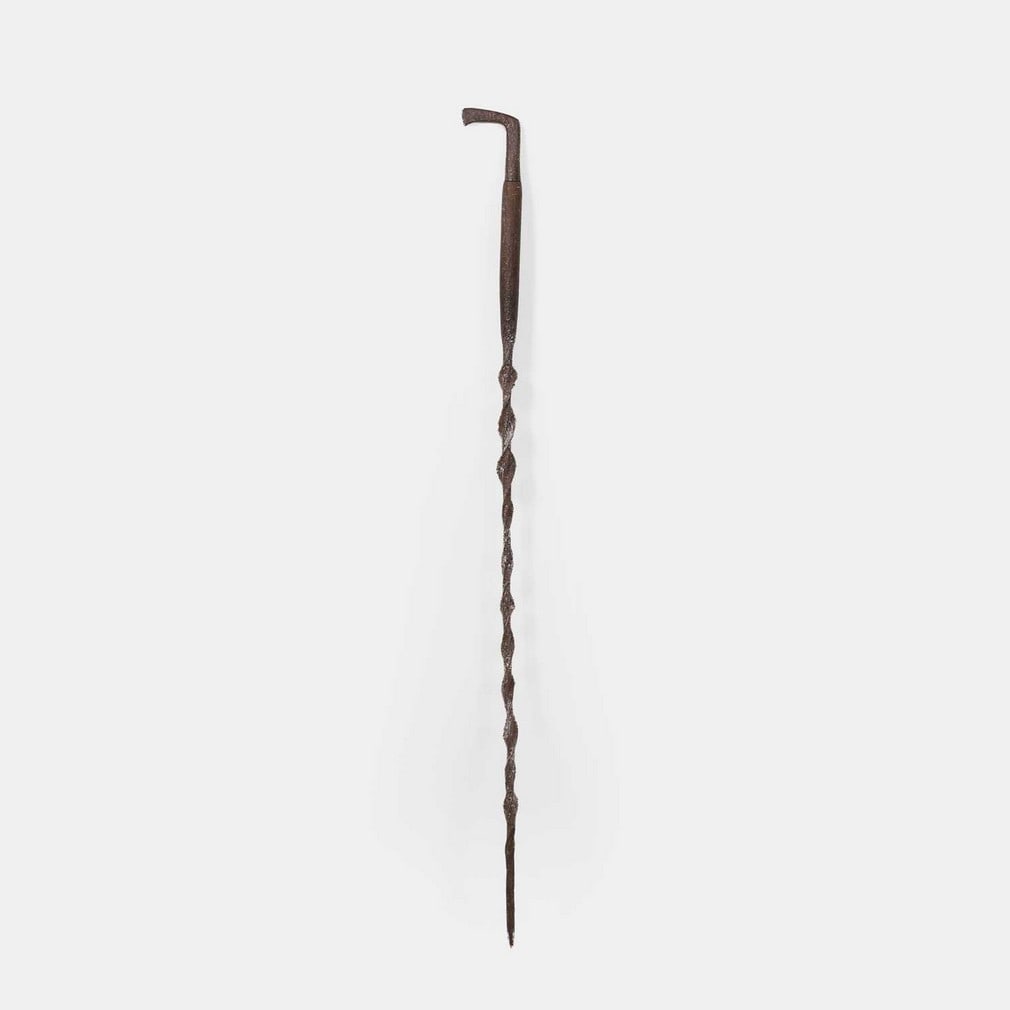 A night watchman's or guardsman’s iron walking stick, probably 19th century, (1 of 1)