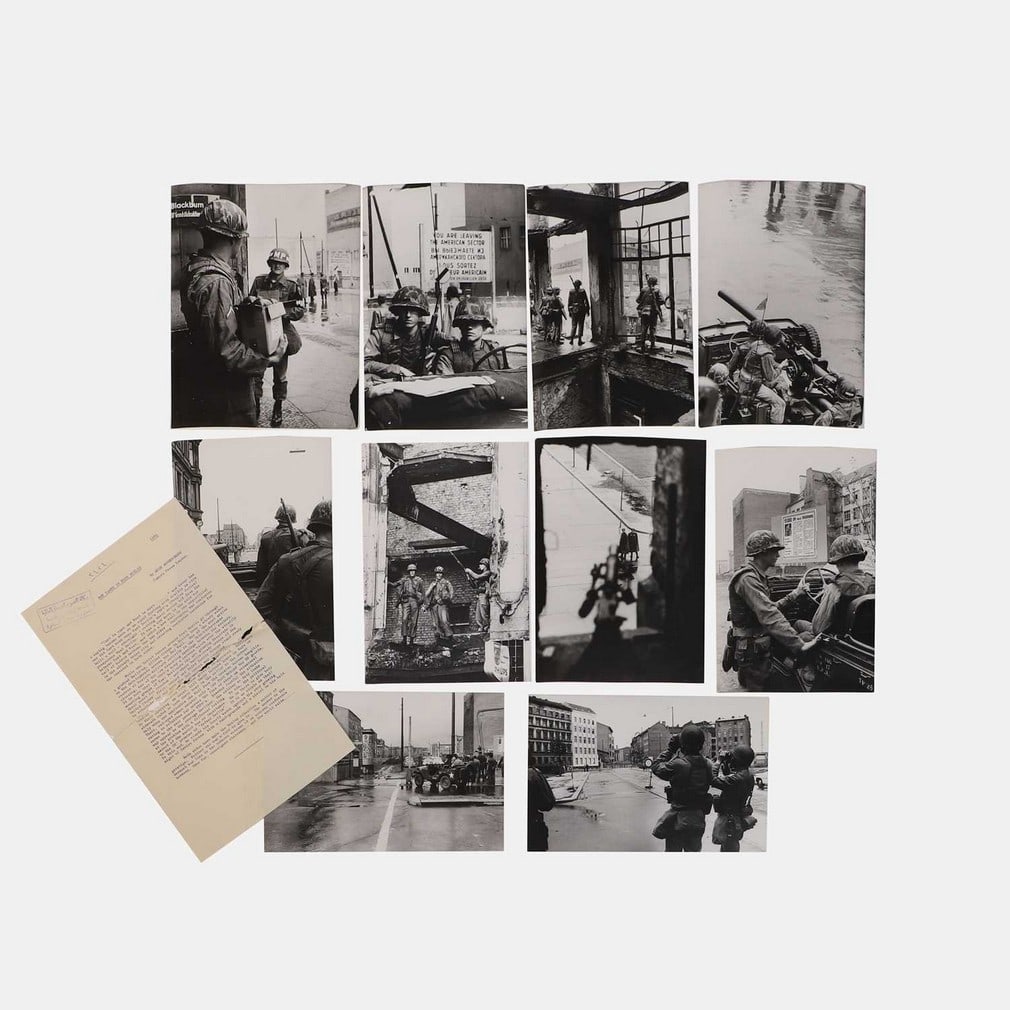 The Yanks in West Berlin', ten press photographs, circa 1960s, by Rene Noorbergen for Camera Press,: The Yanks in West Berlin', ten press photographs, circa 1960s, by Rene Noorbergen for Camera Press, of military interest, an interesting group of ten photographs of American soldiers in West Berlin, t