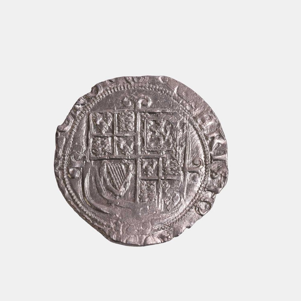 An English Civil War Charles I silver Shilling treasure coin, mid-17th century,: An English Civil War Charles I silver Shilling treasure coin, mid-17th century, from the largest silver hoard ever found from the English Civil War of 1642-1651, together with a certificate of authent