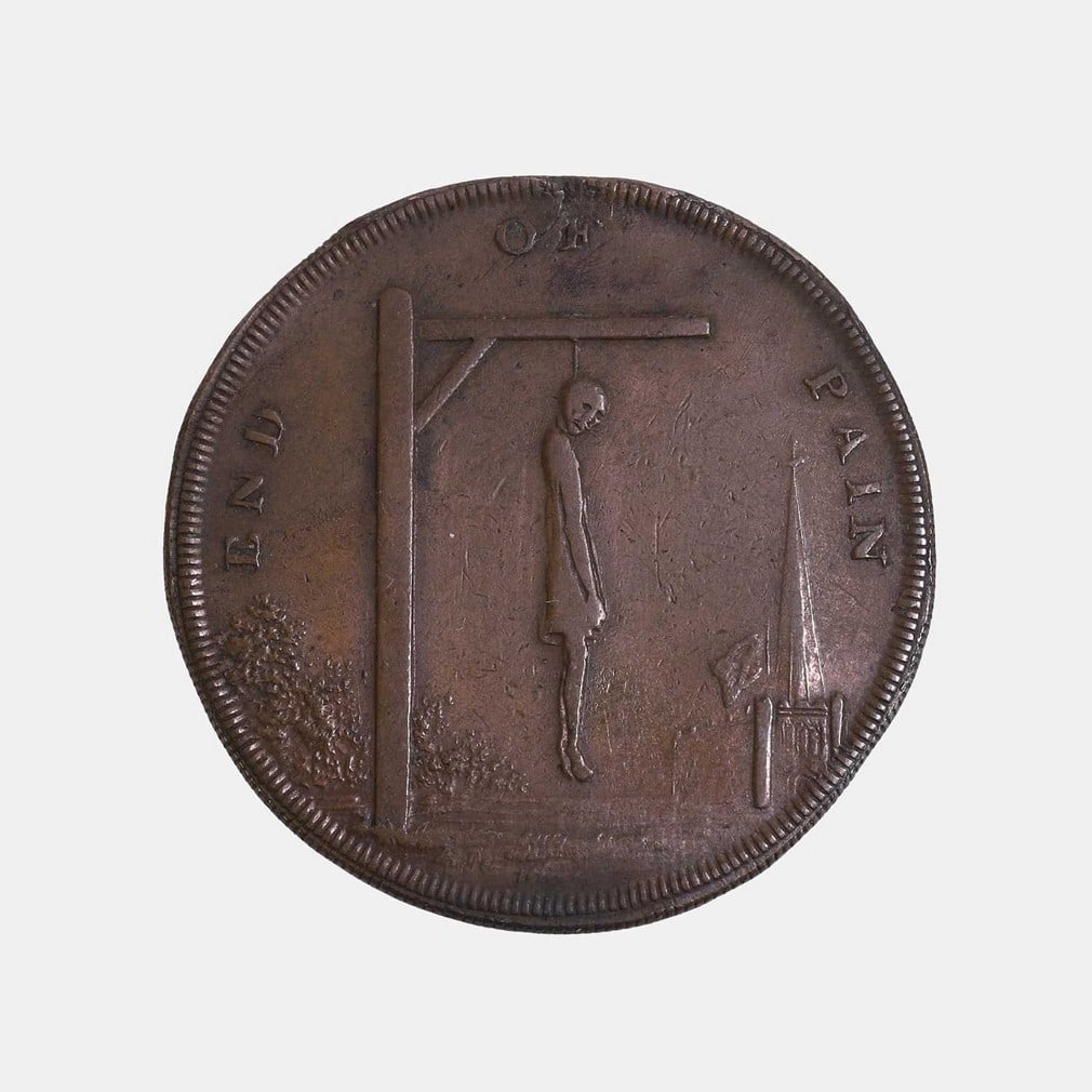 A hangman token, 18th century, (1 of 2)