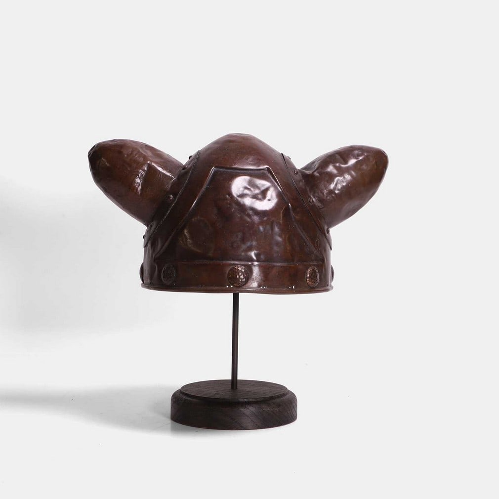 A copper helmet theatre prop, circa 1880, (1 of 2)