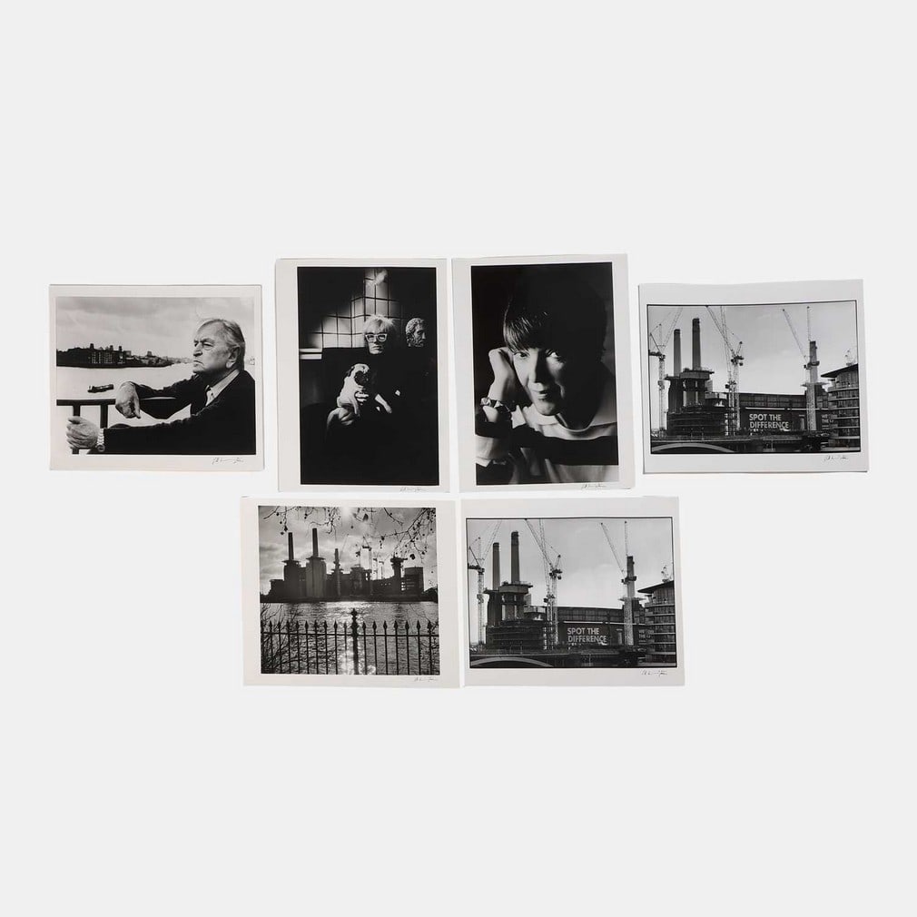 Jill Kennington (British, b.1943) 'Andy Warhol at the factory with his pug', circa 1985 (1 of 1)