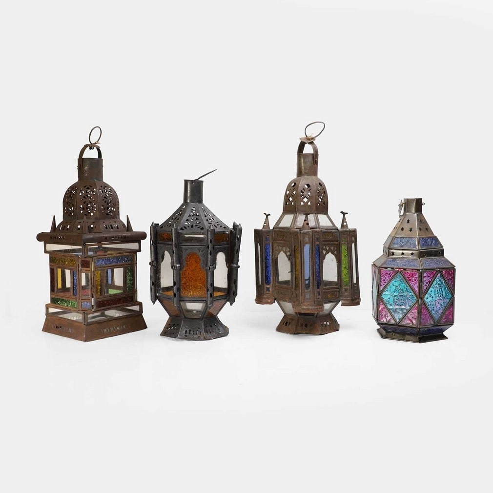 Four Moorish toleware lanterns, 20th century, Moroccan, (1 of 2)