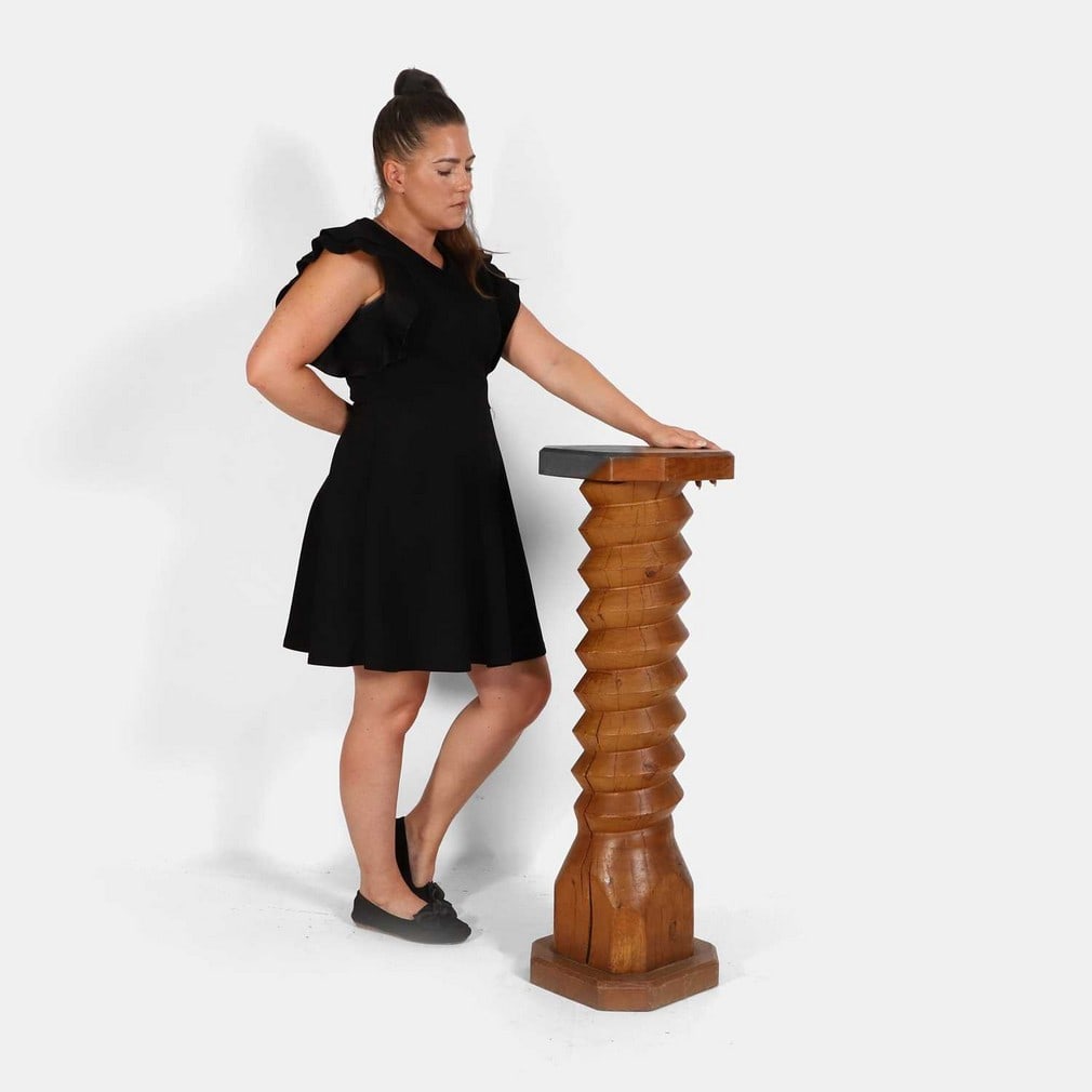 A cider press corkscrew pedestal, early 20th century, French, (1 of 1)