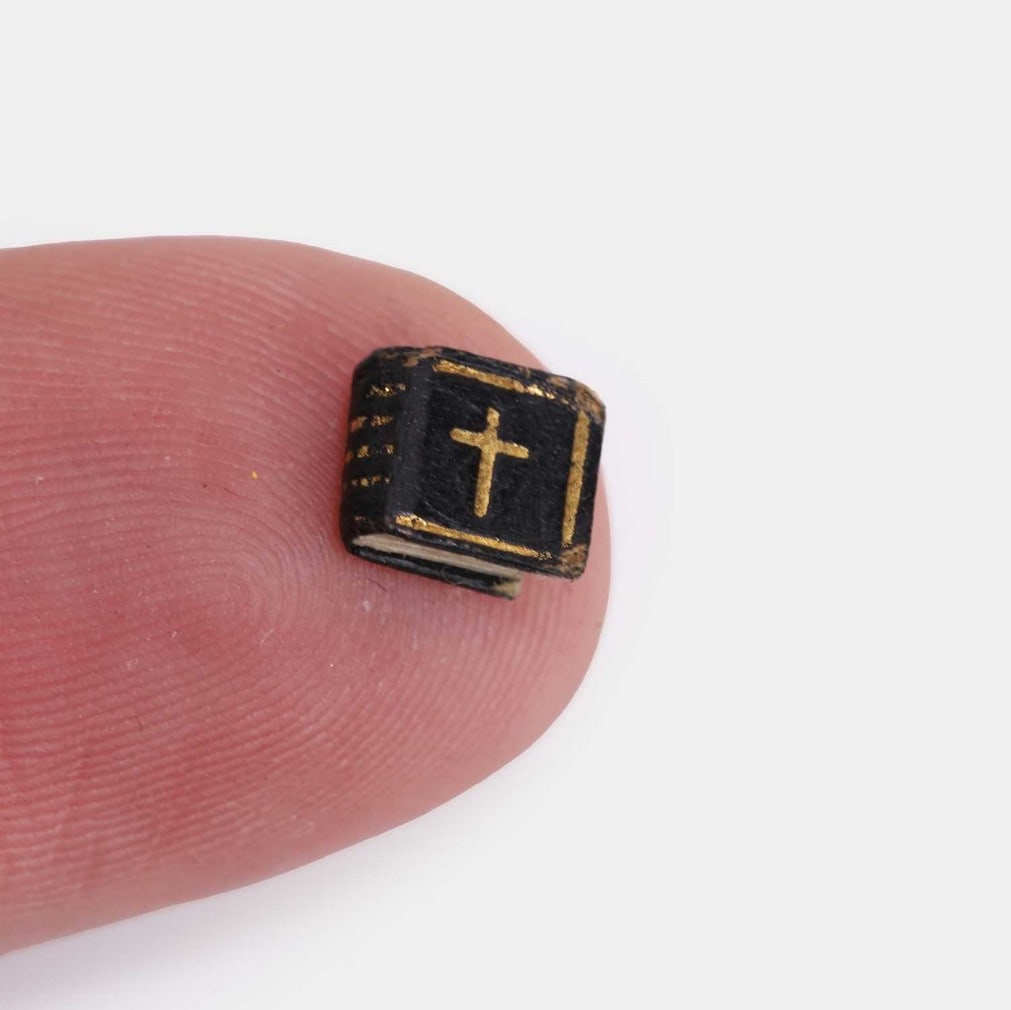 A miniature 'Lord's Prayer' book, 20th century, (1 of 3)