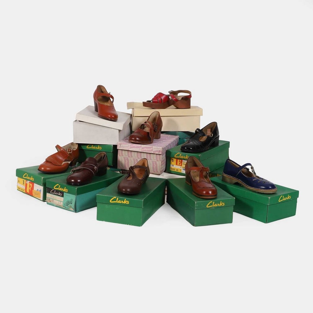 A group of fifteen pairs of ladies' shoes, circa 1970s, mostly Clarks, (1 of 2)