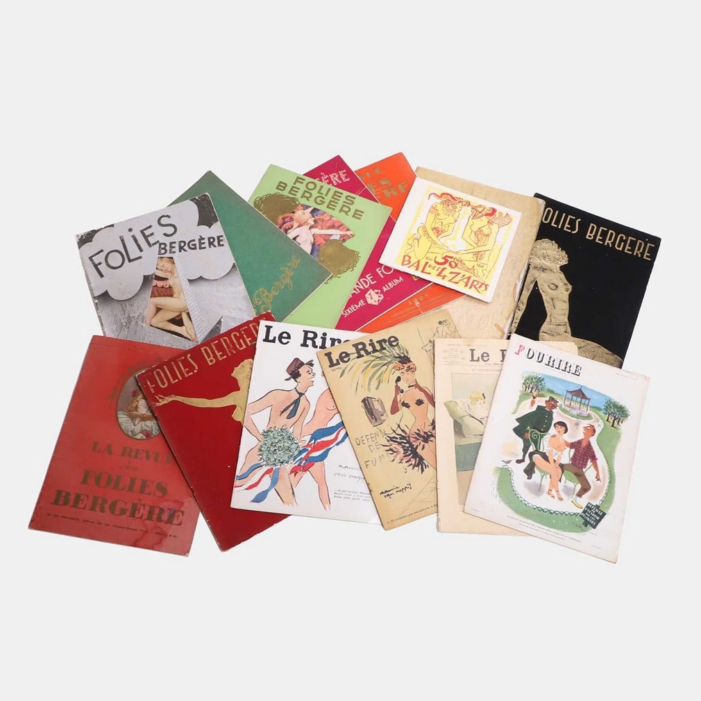 Nine Folies Bergère programmes, circa 1925-1931 and later, (1 of 1)
