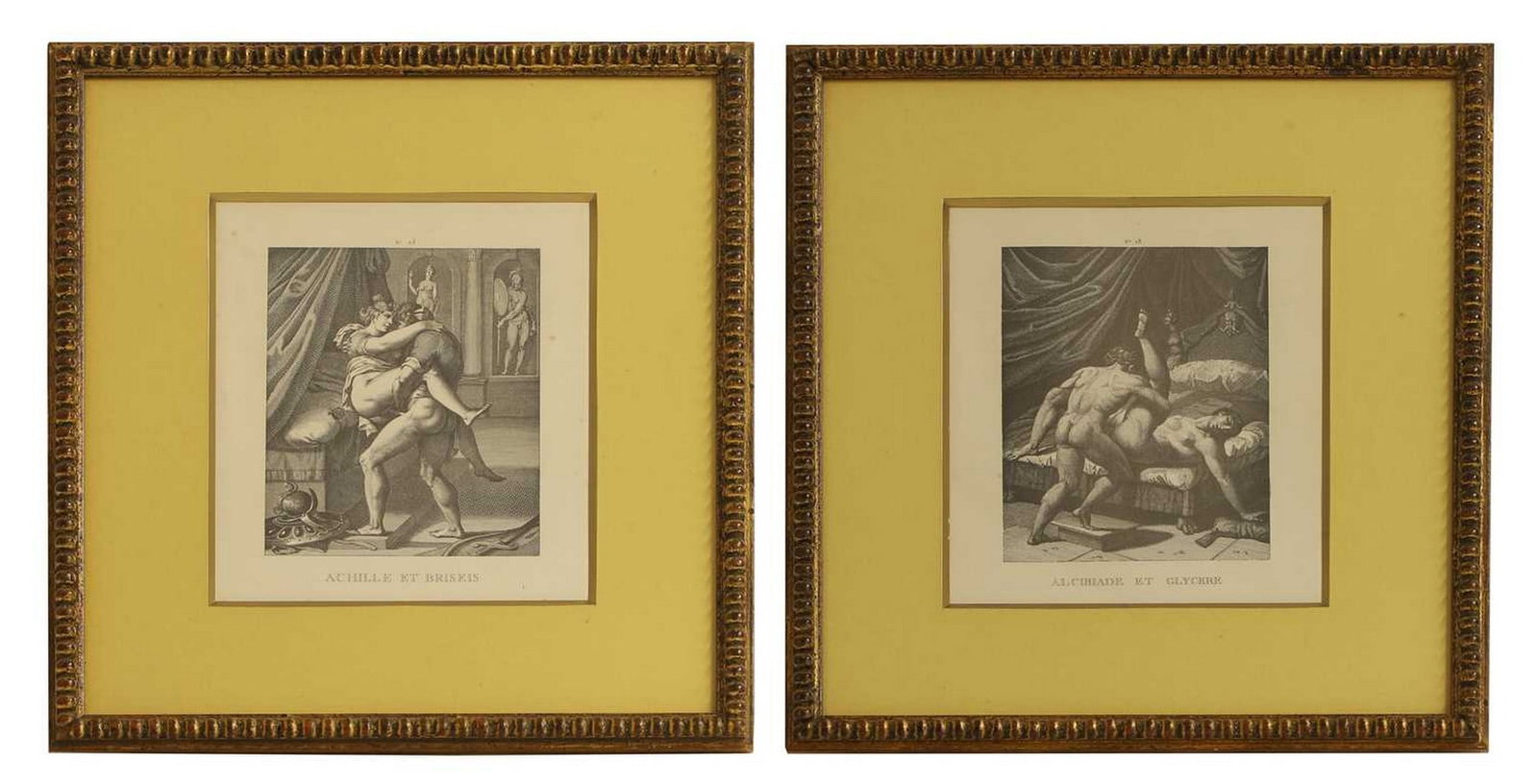 After Agostino Carracci 'Alcibiade et Glycere' and'Achille et Briseis' (1 of 1)