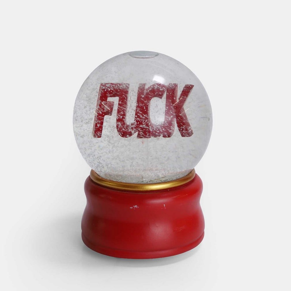 A LigoranoReese 'FUCK' snow globe, of recent manufacture, (1 of 2)