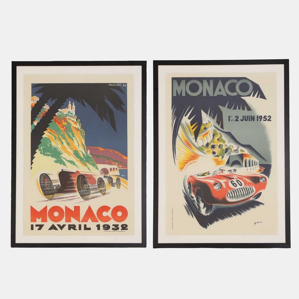 Two Monaco Racing posters, modern, (1 of 1)