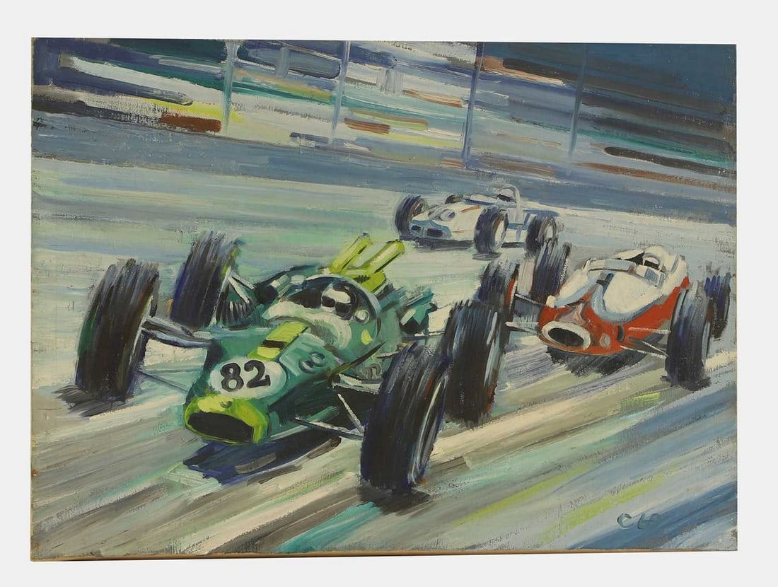 British School, mid-20th century '1965 Indianapolis 500 Motor Racing' (1 of 2)