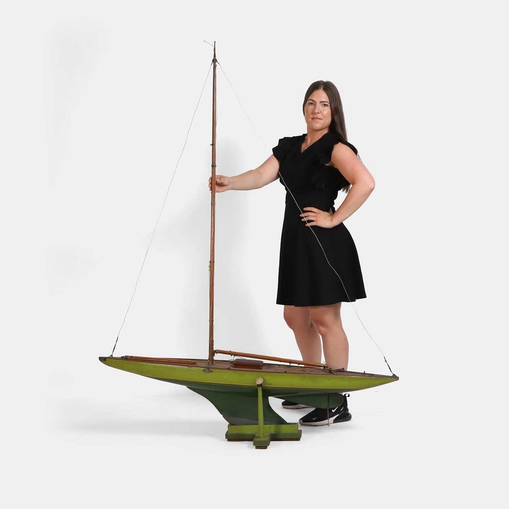 A pond yacht 'Meteor II', circa 1900, (1 of 3)