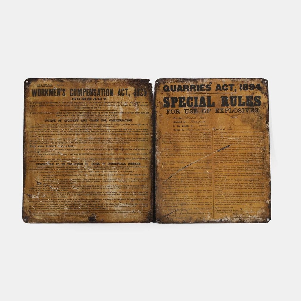 Two Coal Mine signs, early 20th century, (1 of 1)